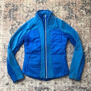 Lululemon St Moritz jacket beaming blue fleece
